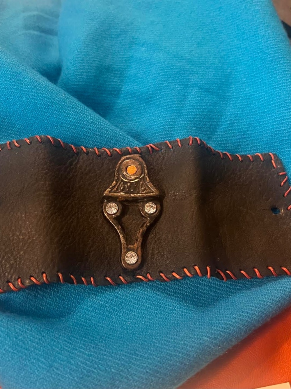 Boho styled leather bracelet Artisian Made